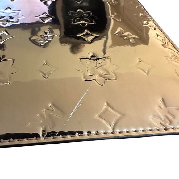 Michael Kors Jet Set Travel Wristlet Clutch Pale Rose Gold Shiny Party Bag - Picture 5 of 6